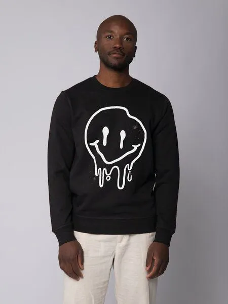 watapparel watapparel Sweatshirt Unisex Smiley, Black, – Produktbild 2 von 3