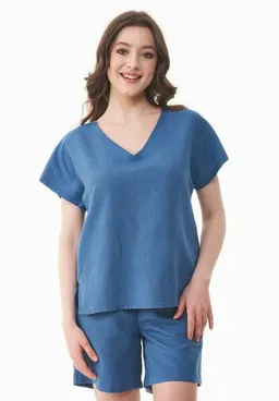 ORGANICATION ORGANICATION Bluse aus TENCEL Lyocell und Leinen – Produktbild 1 von 1