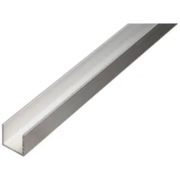 Alberts ALBERTS BA-Profil, U-Form, Alu natur, LxBxHxS 1000 x 15 x 15 x 1,5 mm – Produktbild 1 von 1