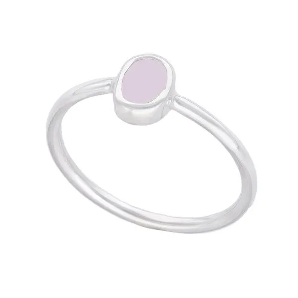 pakilia pakilia Silber Ring oval Fair-Trade und handmade, Rosa, – Produktbild 3 von 4