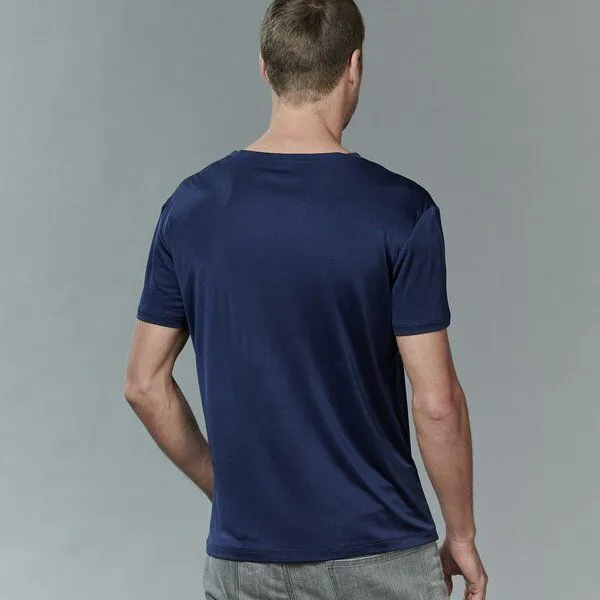 Kokon Zwo Kokon Zwo Männer Shirt 100% Seide (peacesilk), Meerblau, – Produktbild 2 von 2
