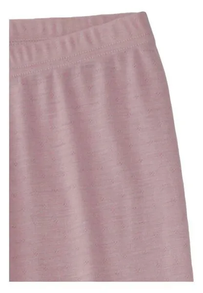 hessnatur hessnatur Leggings Pointelle aus reiner Bio-Merinowolle, Mattrosa, – Produktbild 3 von 3