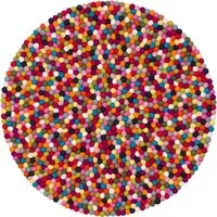 myfelt myfelt Filzkugelteppich rund, 100% Schurwolle, Multifarben (lotte), – Produktbild 1 von 1