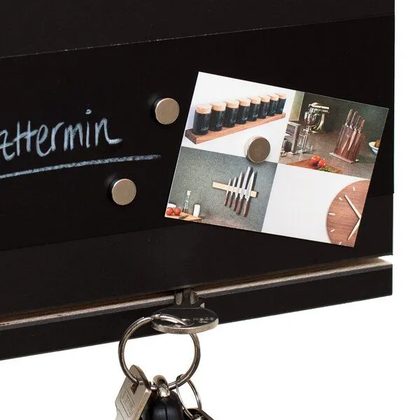 klotzaufklotz klotzaufklotz Schlüsselbrett Linoleum, Schwarz, – Produktbild 2 von 4