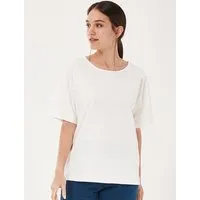 ORGANICATION ORGANICATION T-Shirt aus Bio-Baumwolle mit halblangen Ärmeln, White, – Produktbild 1 von 1
