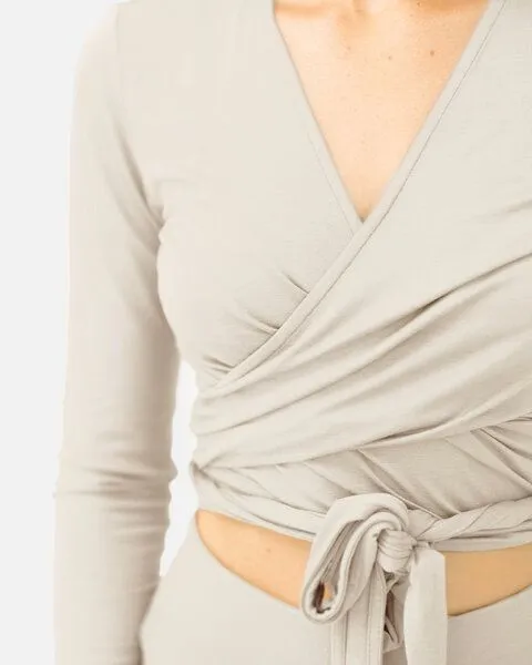 Lotuscrafts Lotuscrafts Amina Wrap Top, Almond milk, – Produktbild 4 von 4