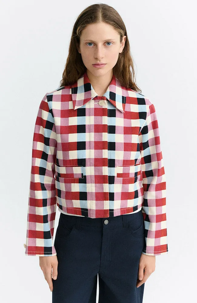 thinking mu thinking mu Damen vegan Jacke Astrid Cheshire Checks Mehrfarbig, Rot, – Produktbild 1 von 2