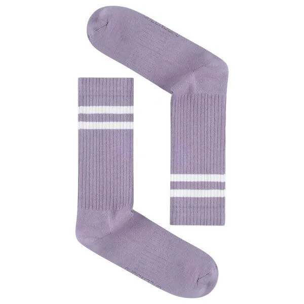 GreenBomb GREENBOMB Tennis-Socken Creme Stripes, Lilac, – Produktbild 1 von 2