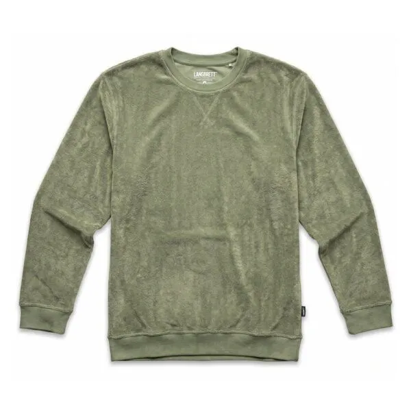 LANGBRETT LANGBRETT Frottee Sweater Männer, Olive (grün), – Produktbild 1 von 1