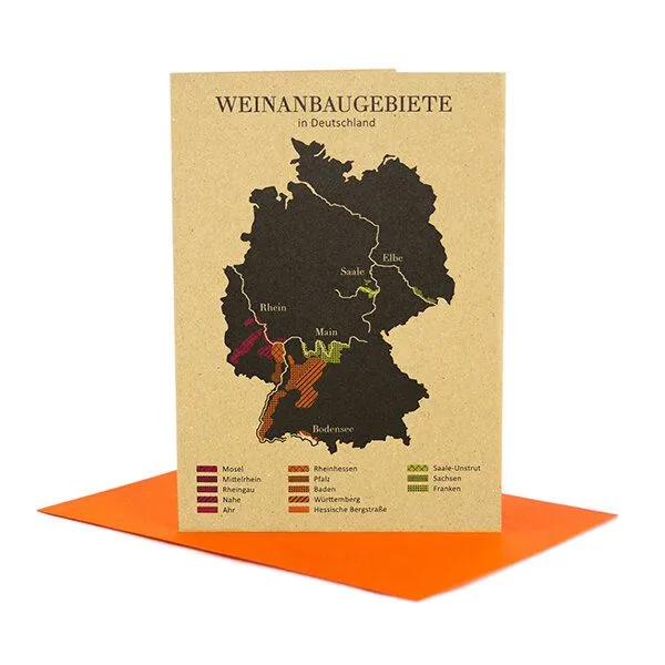 Bow & Hummingbird Bow & Hummingbird Grußkarte Weinanbau in Deutschland – Produktbild 1 von 3