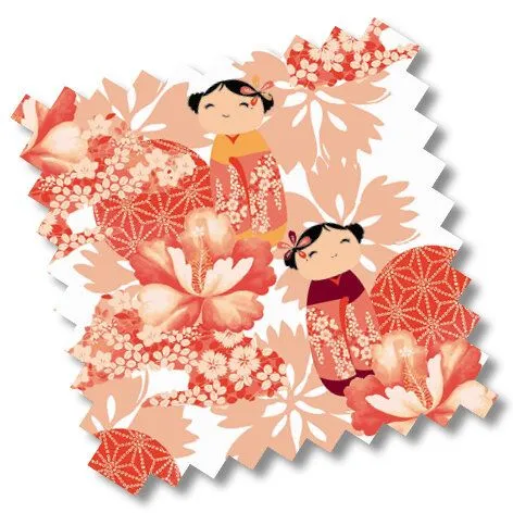 Millemarille Millemarille Baby Bettwäsche 100x135cm / 60x40cm, "kokeshi" (japanisch), – Produktbild 4 von 4