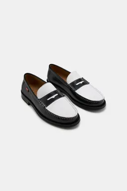 Zèta Zèta Herren vegan Loafers Unisex Braga Schwarz & Weiß – Produktbild 1 von 1
