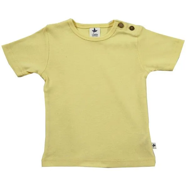 Leela Cotton Leela Cotton Kinder T-Shirt Bio Baumwolle, Zitronengelb, – Produktbild 1 von 3