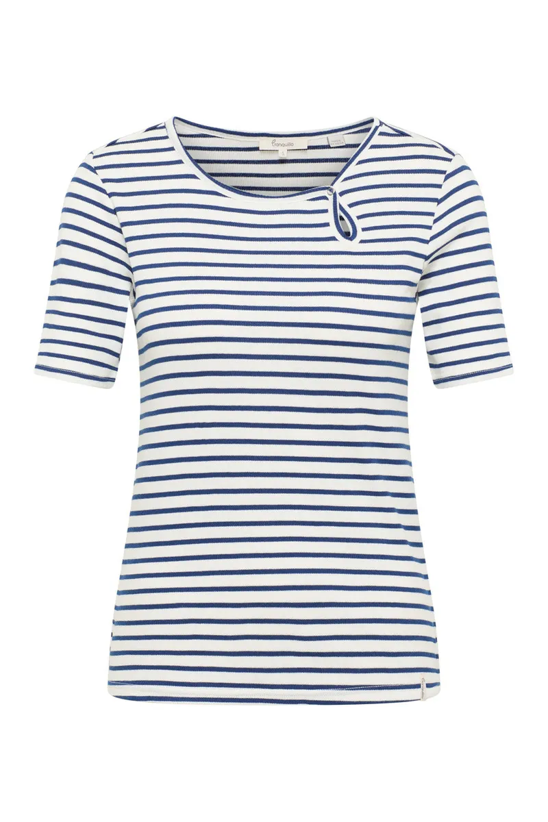 Tranquillo Jerseyshirt Lillyy aus Tencel™ - stripes navy / M – Produktbild 1 von 3