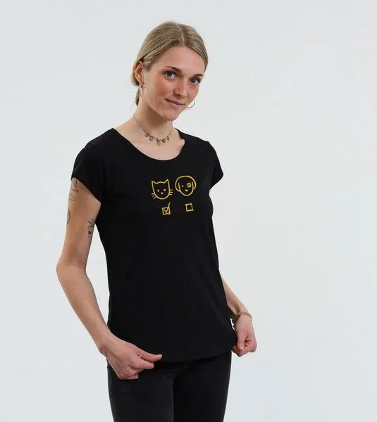 Gary Mash GARY MASH Shirt Asheville Hund & Katz aus Biobaumwolle, Schwarz, – Produktbild 5 von 5