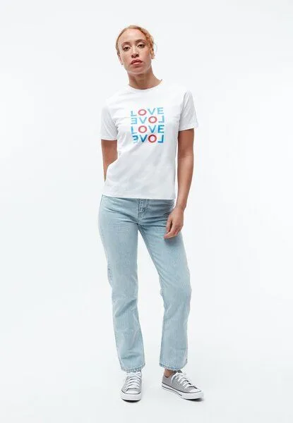 Givn Berlin Givn Berlin T-Shirt GBFINE (LOVE) aus Bio-Baumwolle mit Print, White, – Produktbild 2 von 4
