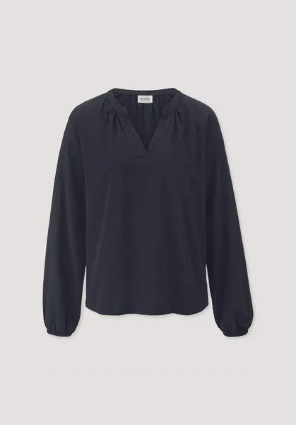 hessnatur hessnatur Jersey-Bluse Relaxed aus reiner Bio-Baumwolle, Marine, – Produktbild 4 von 4