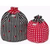 KIKOONI KIKOONI handgefertigter Baumwoll Beutel "FUNBAG" - BIG, Love edition black, – Produktbild 1 von 1