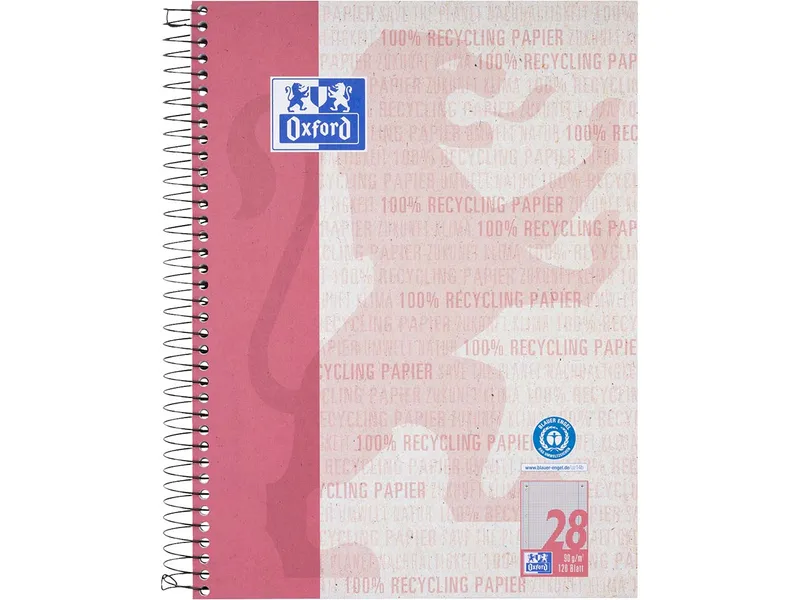 OXFORD OXFORD Recycling Collegeblock A4+, 120 Blatt, kariert mit Doppelrand, 90 g/m² – Produktbild 1 von 1