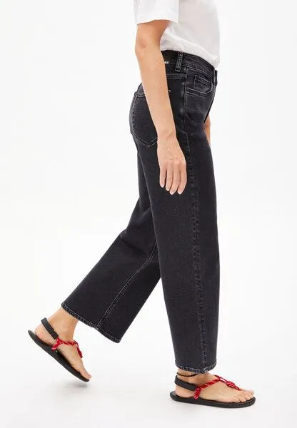 ARMEDANGELS ARMEDANGELS MURLIAA CROPPED Damen Wide Jeans recyclter Baumwoll Mix Comfort-Stretch, Blue, – Produktbild 3 von 3
