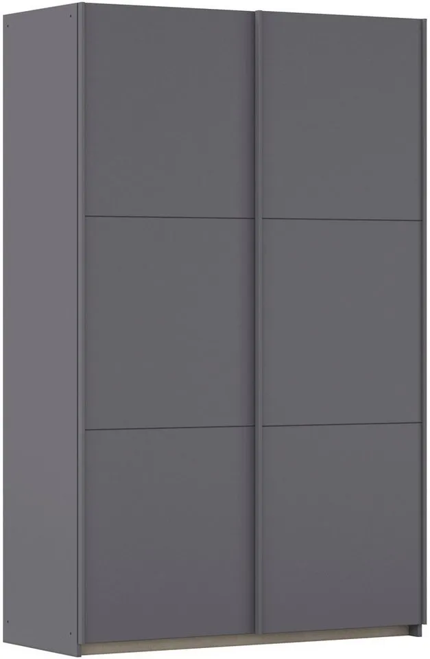 Rauch Rauch Schwebetürenschrank Kleiderschrank Drehtürenschrank Schrank Garderobe KRONACH (in 3 Ausstattungen BASIC/CLASSIC/PREMIUM, Breiten 131/175/218/261 cm) optional ohne, mit 1 oder 2 Spiegel, viel Stauraum MADE IN GERMANY, Grau, – Produktbild 8 von 8