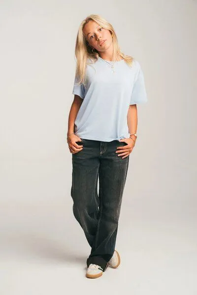 Kopyto Kopyto MAU RWS Klassisches, leichtes Damen-T-Shirt aus Tencel und Merinowolle, Eisblau (blau), – Produktbild 4 von 4