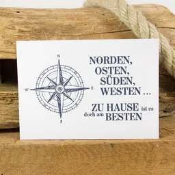 Bow & Hummingbird Bow & Hummingbird Postkarte "Zu Hause ..." – Produktbild 1 von 1