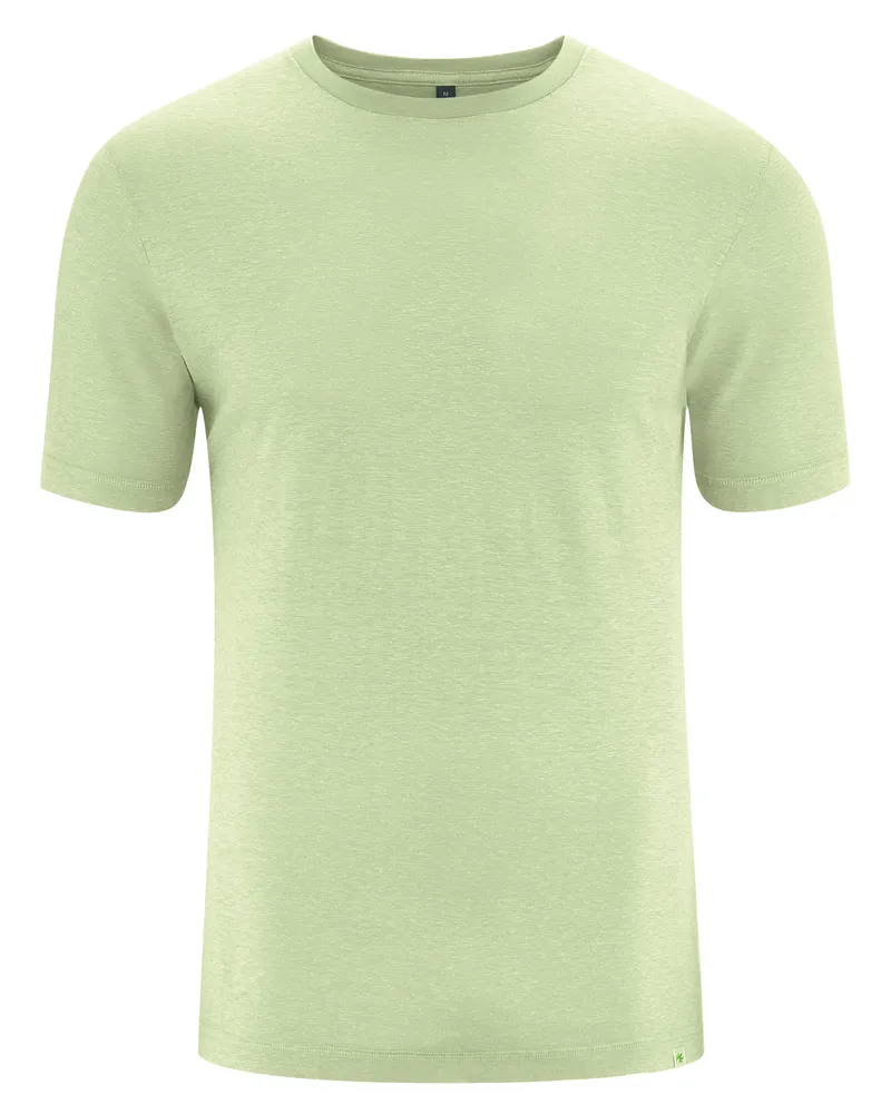 HempAge Hempage Herren vegan T-Shirt Slim Fit Matcha Grün, Grün, – Produktbild 1 von 2