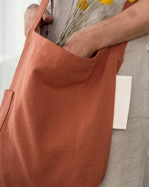 TINTOK TINTOK Mira Canvas Tasche 100 % Bio-Baumwolle GOTS-zertifiziert, Copper brown, – Produktbild 4 von 4
