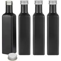 mikken mikken Ölflaschen 250 ml matt schwarz mit Schraubdeckel + Etiketten – Produktbild 1 von 1