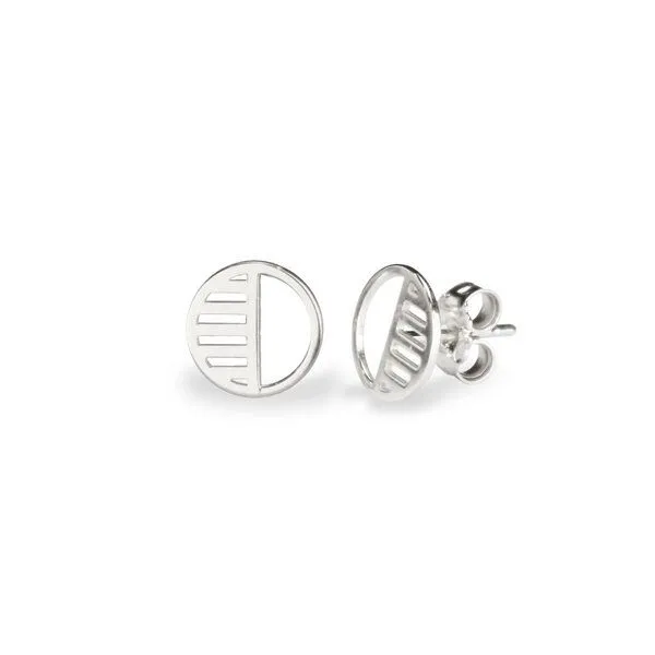 lille mus lille mus Ohrstecker 'Striche' 925 Silber, Silber, – Produktbild 2 von 3