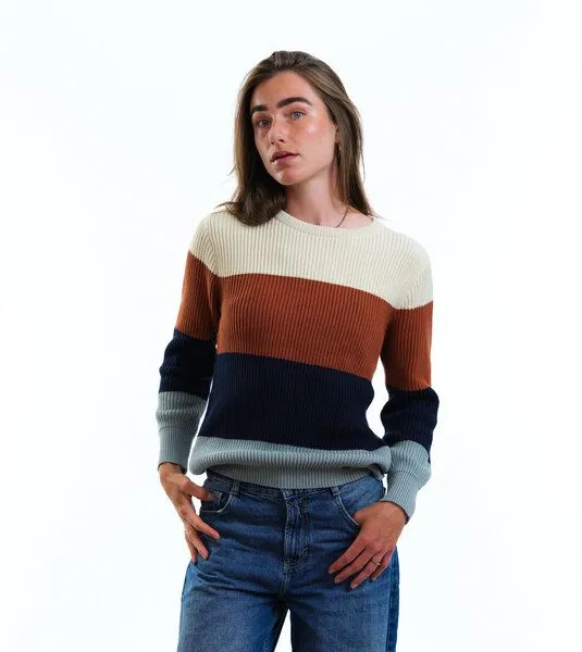 Gary Mash GARY MASH Strickpullover Anoka aus Biobaumwolle, Streifen blau (mehrfarbig), – Produktbild 1 von 4
