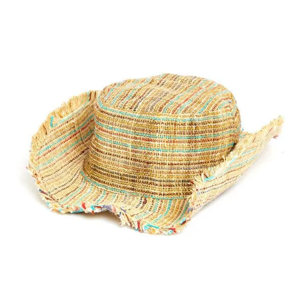 short'n'pietz short'n'pietz Sommerhut aus Hanf, Beige bunt dünn gestreift, – Produktbild 3 von 4