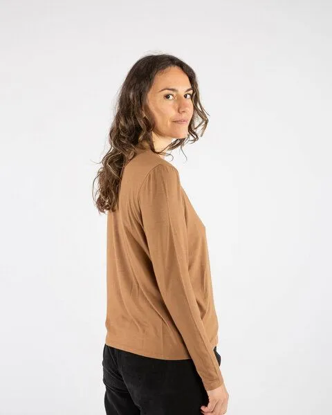 MATONA Matona Langarmshirt für Frauen aus Modal / Soft Longsleeve, Light brown, – Produktbild 2 von 4