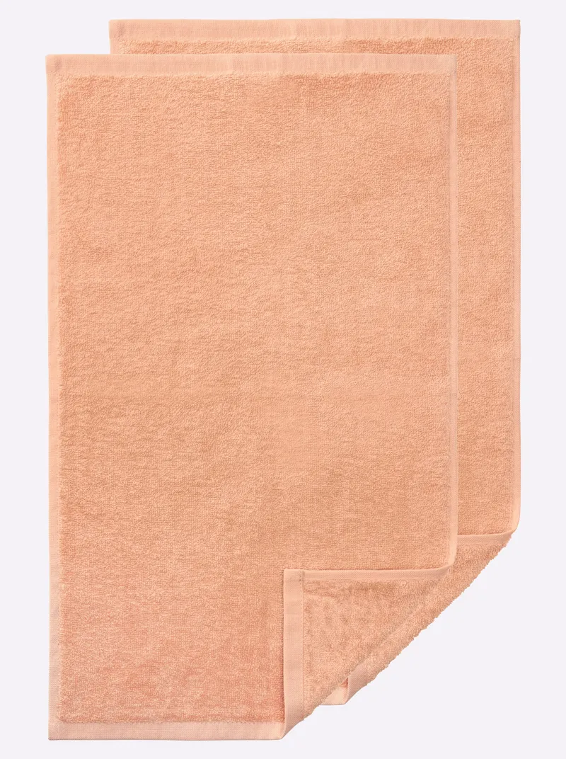wäschepur Handtuch apricot, Apricot, – Produktbild 2 von 3