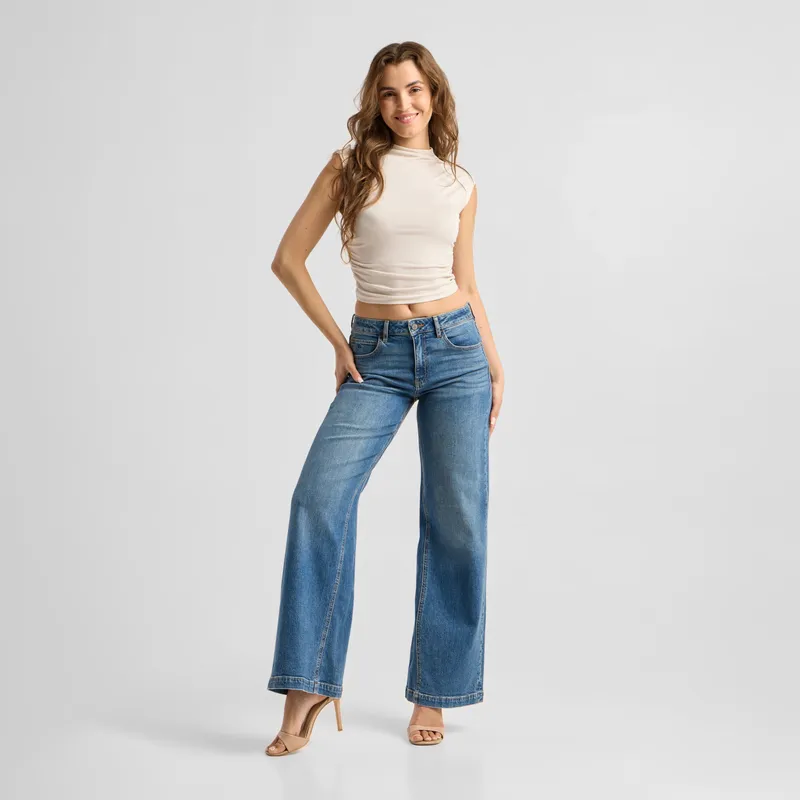 DAWN TWEET Minimal Stretch - Retro Flare - Vintage Blue - Vintage Blue / 33 / 32 – Produktbild 1 von 1