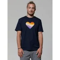 watapparel watapparel T-Shirt Unisex Rainbow Heart, French navy, – Produktbild 1 von 1