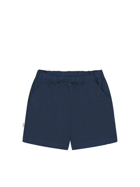FUXBAU FUXBAU Männer Leinenshorts, Navy, – Produktbild 3 von 3