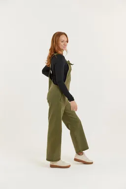 Flax and Loom Flax and Loom Damen vegan Dungaree Tencel Mary Lou Olive – Produktbild 1 von 1