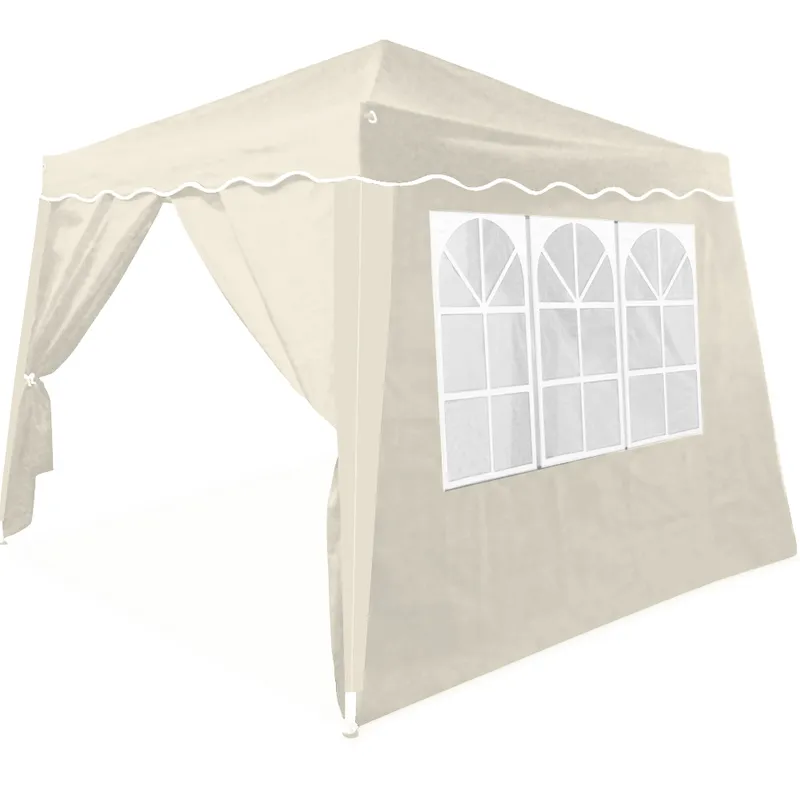 Casaria® Faltpavillon Capri Beige 3x3m inkl 2 Seitenwänden UV-Schutz 50+ – Produktbild 1 von 2