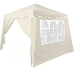Casaria® Faltpavillon Capri Beige 3x3m inkl 2 Seitenwänden UV-Schutz 50+ – Produktbild 1 von 1