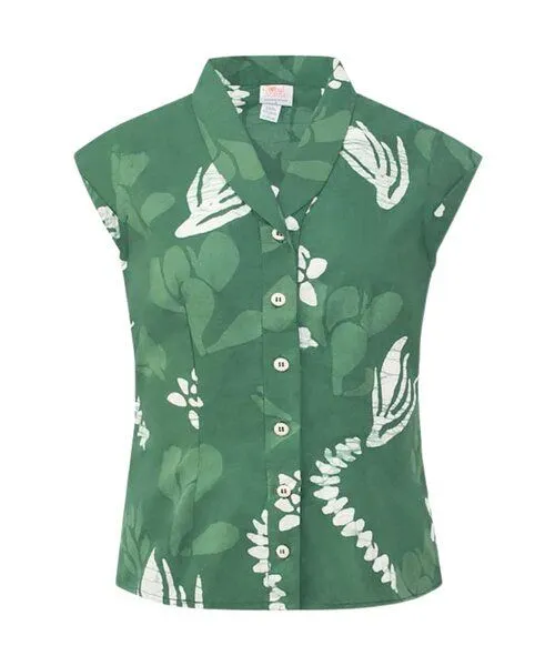 Global Mamas Global Mamas Bio Bluse - RETRO - Forage, Botany (olive), – Produktbild 1 von 2