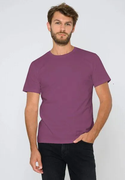 THOKKTHOKK ThokkThokk TT02 T-Shirt Herren (GOTS, vegan, Bio-Baumwolle), Plum (violett), – Produktbild 1 von 7