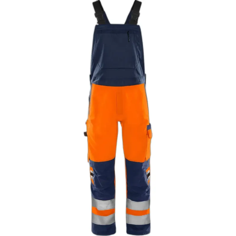 Fristads Warnschutz-Latzhose Klasse 2 Fristads 1030 GPLU, Orange, – Produktbild 2 von 2