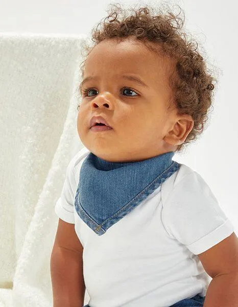 Babybugz Babybugz Jeans Baby Lätzchen Spucktuch mit Druckkopf-Verschluss am Nacken Vegan Denim – Produktbild 2 von 2