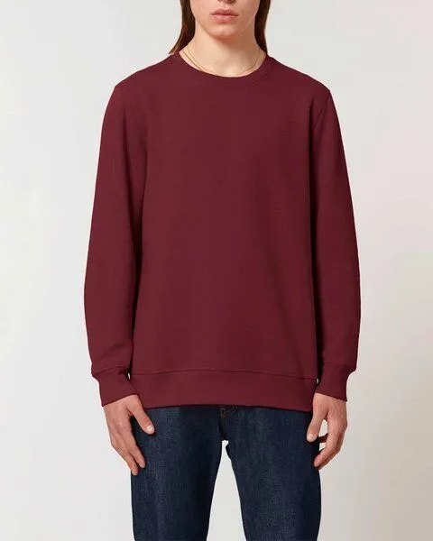 YTWOO YTWOO Unisex Sweatshirt | fairtrade & ökologisch, Rot (burgunder), – Produktbild 2 von 4