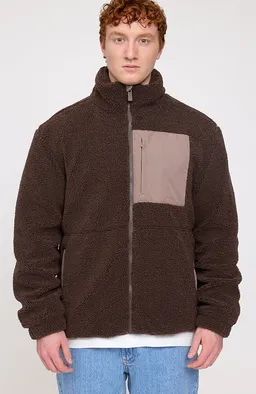 Mazine Mazine Herren vegan Gefütterte Sherpa Jacke Braun – Produktbild 1 von 1