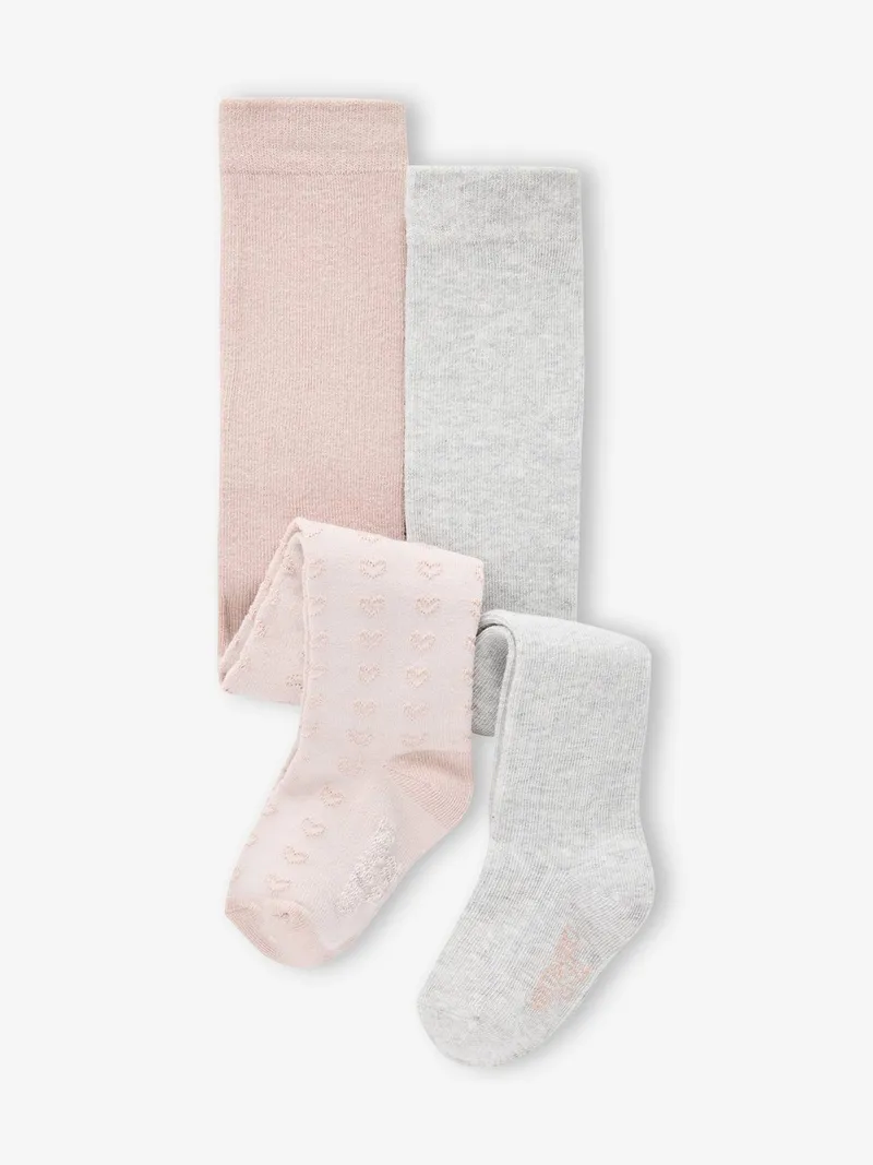 Vertbaudet 2er-Pack Baby Strumpfhosen, Rosa, – Produktbild 1 von 2