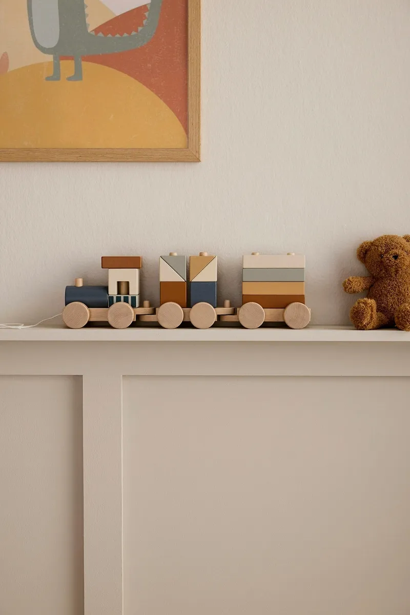 Kids Concept Kids Concept Zug mit Holzklötzen braun – Produktbild 3 von 3