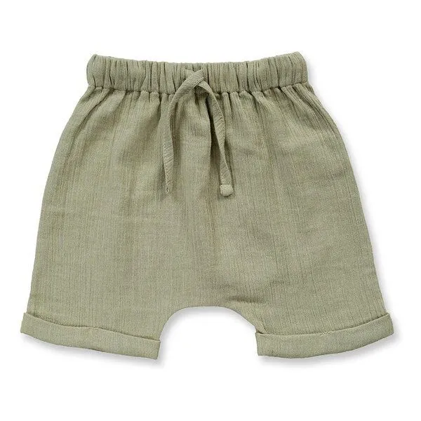 Sense Organics Sense Organics Baby Shorts, Modell CHARLIE, Seegrasgrün, – Produktbild 1 von 3